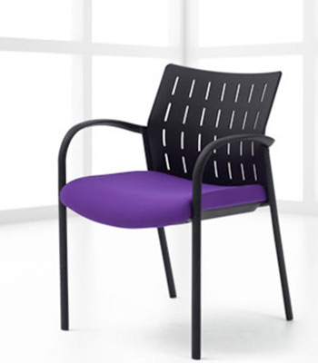 Achieve multipurpose chair, Momentum Silica Tech Tanzanite, plastic back, fixed loop arms Achieve multipurpose chair, Momentum Silica Tech Tanzanite, plastic back, fixed loop arms