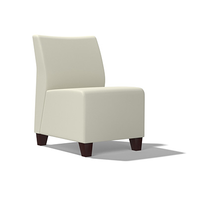 armless club chair